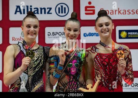 left to right Margarita KOLOSOV, SC Potsdam, silver medal, 2nd place ...