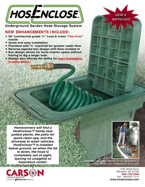 Carson HosEnclose Underground Garden Hose Storage System w /Lid ...