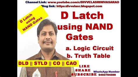 D Latch using NAND gates || D Latch || D Latch Truth Table | D Latch ...