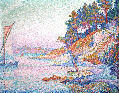 Design is fine. History is mine. — Paul Signac, pointillism paintings: The Bay, 1906....