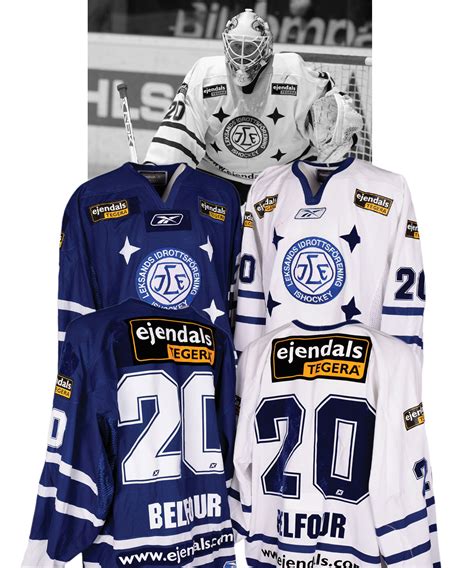 Lot Detail - Ed Belfour's 2007-08 Swedish Hockey League Leksands IF Game-Worn Home and Away Jerseys