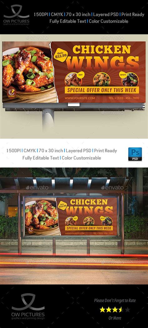 #Restaurant #Billboard #Template Vol.13 - Signage Print Templates | Hoarding design, Book and ...