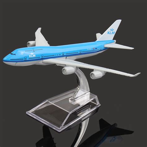 NEW 16cm Airplane Metal Plane Model Aircraft B747 KLM Aeroplane Scale Airplane Desk Toy ...