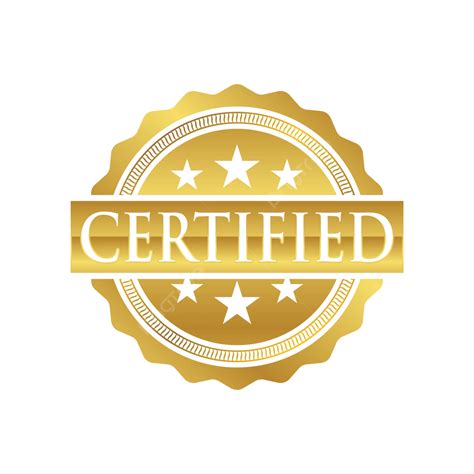 Luxury Certified Badge Design Vector, Certified, Gold, Label PNG and ...