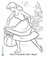 Cinderellas Glass Slipper Coloring Pages sketch template
