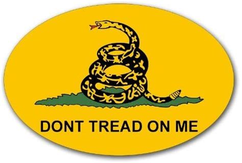 Oval Don’t Tread On Me Flag Sticker – American Vinyl Stickers