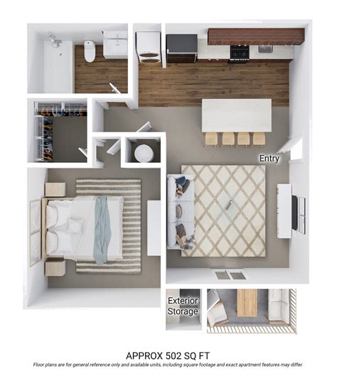 Floor Plans of Park at Wells Branch Apartments in Austin, TX