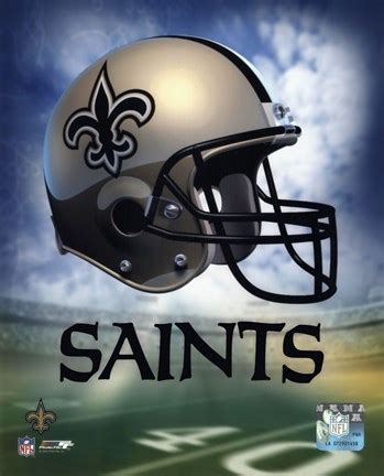 New Orleans Saints Helmet Logo Fine Art Print by Unknown at ...