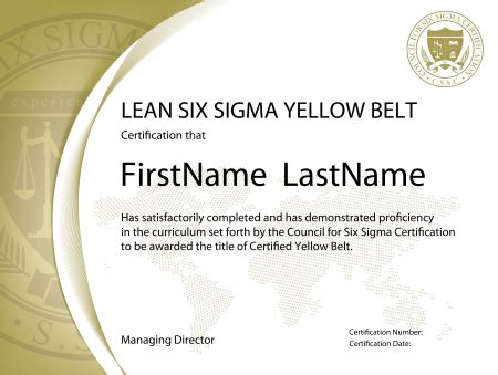 Lean Six Sigma Yellow Belt Certification - The Council for Six Sigma ...