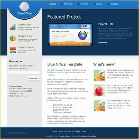 54 Basic HTML Website Templates Free Download | Heritagechristiancollege