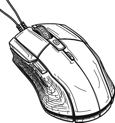 pc mouse in black and white ai generative 27224577 PNG