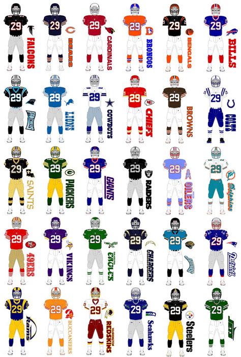 NFL uniforms year by CoachFieldsOfNOLA on deviantART | Nfl uniforms, Football uniforms, Nfl ...