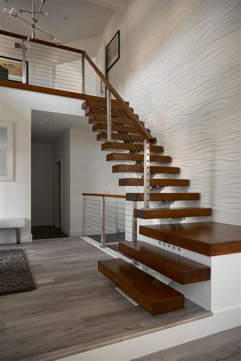 Prima Modern Stair Floating Straight Stairs Interior Staircase With ...