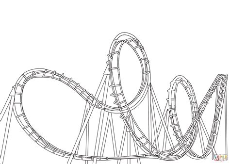 Roller Coaster coloring page | Free Printable Coloring Pages