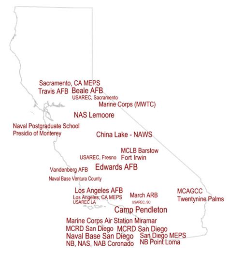 Naval Bases In California Map