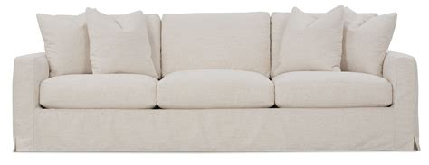 Fashioned in a neutral beige hue, this slipcovered sofa delivers a refreshing feel to any living ...