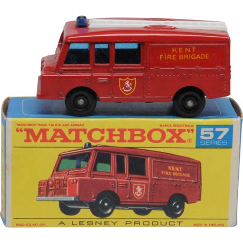 Vintage Lesney Matchbox 57c Landrover Fire Truck Mint in Mint Box from ...