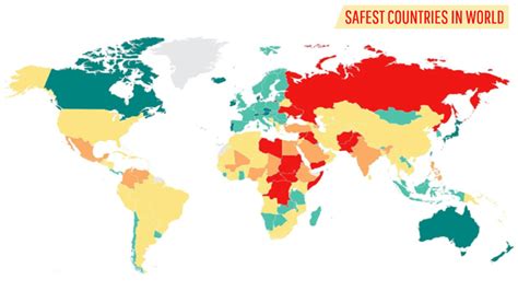 Safest Countries In The World Map