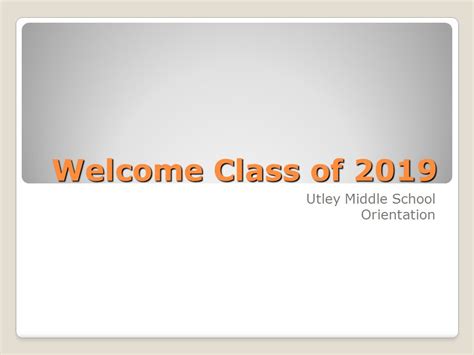 Utley Middle School Orientation - ppt download