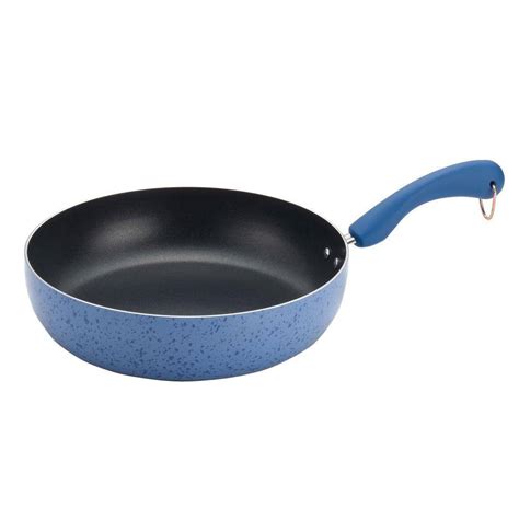 Rachael Ray 12 in. Stainless Steel Nonstick Covered Deep Skillet in Purple-77667 - The Home Depot