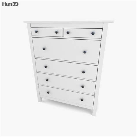 IKEA HEMNES Chest of Drawers 6 3D model - Furniture on Hum3D