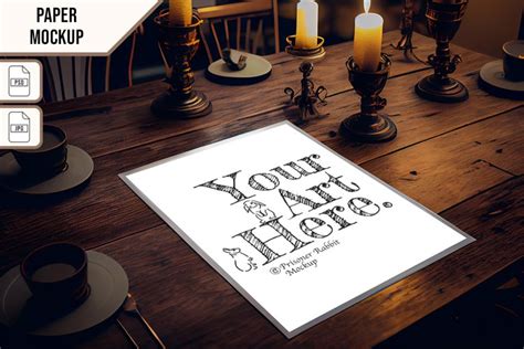 Paper Smart Mockup PSD & JPG Template Graphic