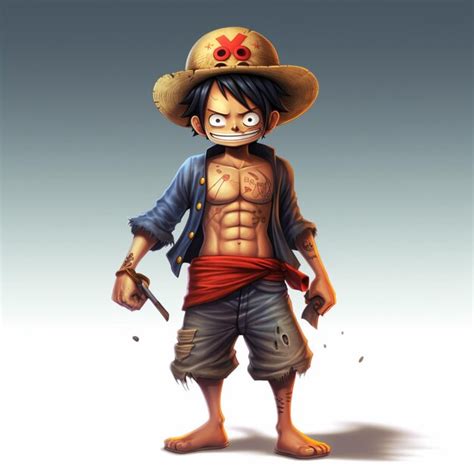 Premium AI Image | Monkey d piece luffy anime standing character picture AI Generated art