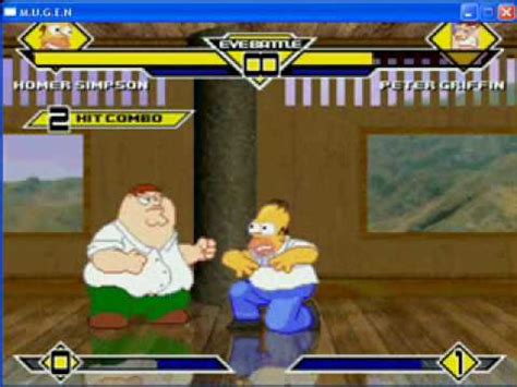 MUGEN - Homer Simpson Vs Peter Griffin - YouTube