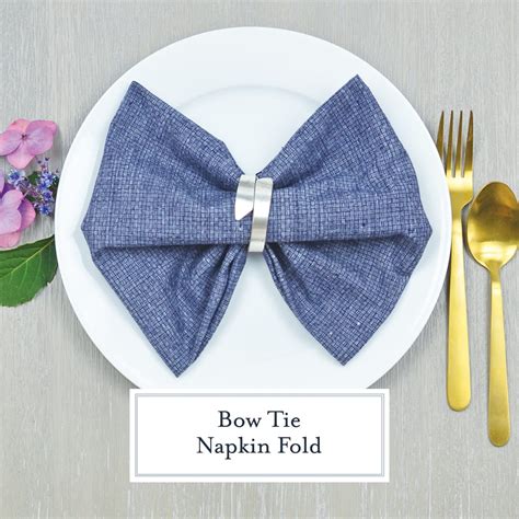 Bow Tie Napkin Fold - Step-by-Step Photos + Instructions