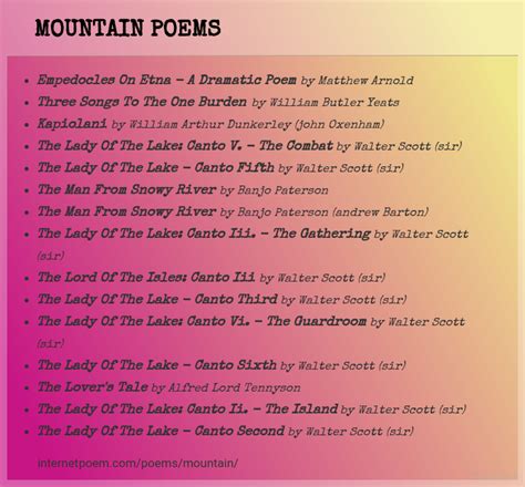 Mountain Poems