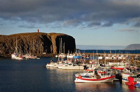 Stykkishólmur in the evening - quant fishing town on the west of iceland. Iceland Island, Plan ...