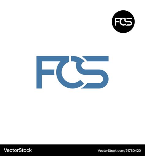 Fcs logo letter monogram design Royalty Free Vector Image