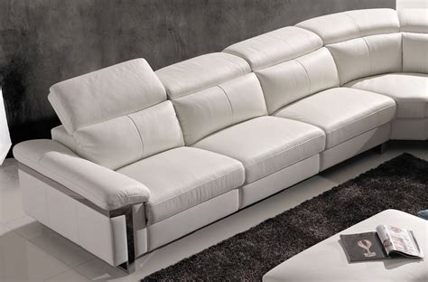 Canapé d'angle relax en cuir buffle italien, de luxe relaxino, blanc ...