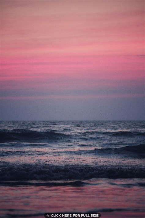 Pink Sky at the Beach HD wallpaper