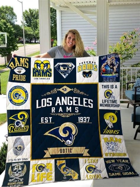 Los Angeles Rams Quilt Blanket - printlen