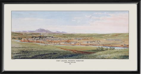 Fort Laramie WY 1870 Restored Map | Vintage City Maps