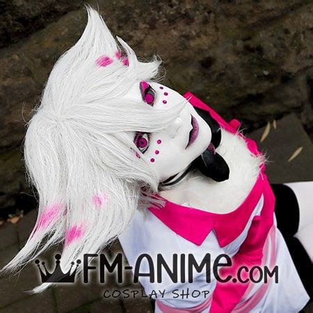 Hazbin Hotel Angel Dust Cosplay Wig Commission, Silver White Wig, Short ...