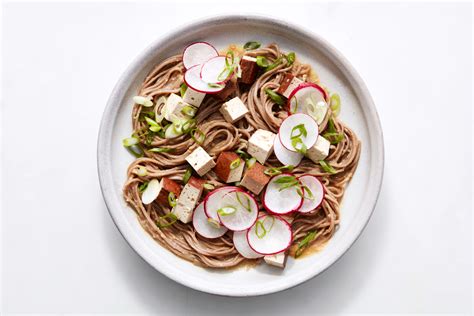 Cold Soba Noodles with Miso and Smoked Tofu Recipe | Epicurious | Epicurious