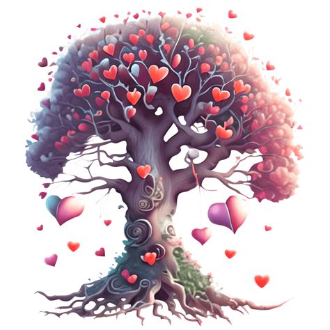 Enchanting Love Tree Illustration · Creative Fabrica