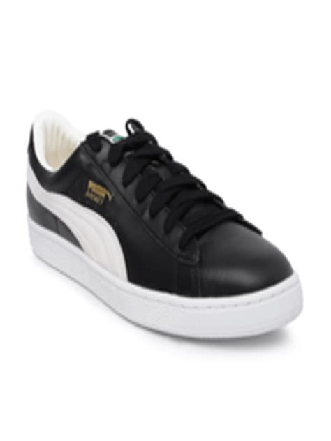 Buy PUMA Men Black Leather Basket Classic Sneakers - Casual Shoes for Men 1434703 | Myntra