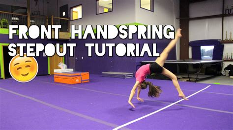 How to do a Front Handspring Stepout - YouTube