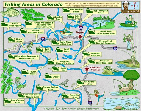 Colorado Fishing Map | Lakes Rivers | CO Vacation Directory