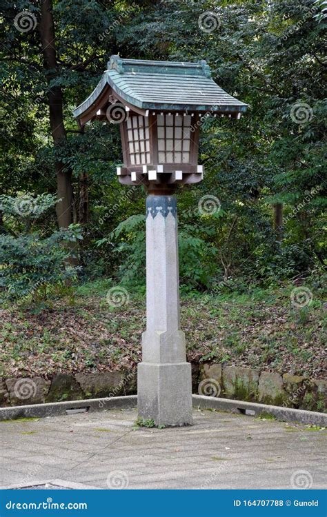 Traditional Lantern at Meiji Shrine in Japan Stock Photo - Image of ...