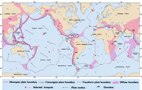 Tectonic Plate Boundaries Map Pdf