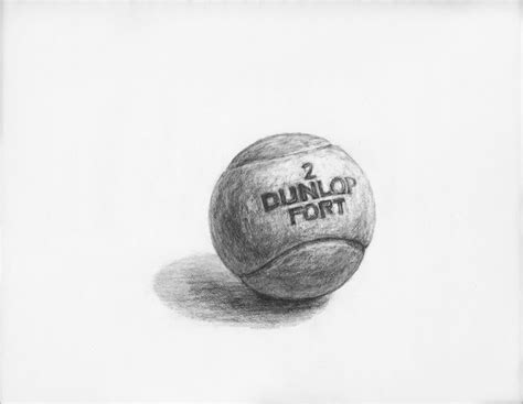 Tennis ball drawing | 静物画, デッサン, 手 デッサン