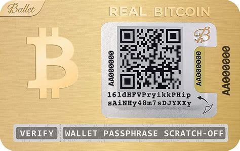 Amazon.com: Ballet REAL Bitcoin, Gold Edition - Physical Cryptocurrency Wallet with ...