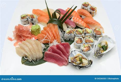 Japanese Sushi Sashimi Platter Stock Photo - Image: 54336550