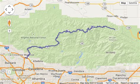 Angeles Crest Highway Map - Real Map Of Earth