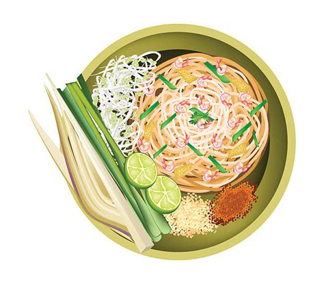 Pad Thai Illustrations, Royalty-Free Vector Graphics & Clip Art - iStock