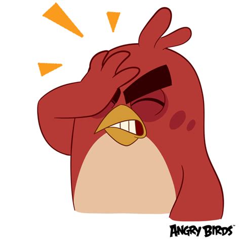 Resultado de imagen para stickers de facebook mugsy Angry Birds Movie Red, Red Angry Bird, Emoji ...